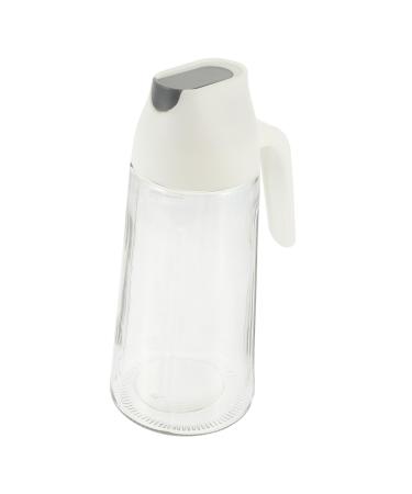 Ciieeo Glass Oiler Ketchup Dispenser Condiment Container Salad Dressing Dispenser Oil Dispenser Bottle for Kitchen Vinegar Glass Bottle Sauce Cruet Bottle Pp Accessories Automatic White 11X8.5X20.5CM White