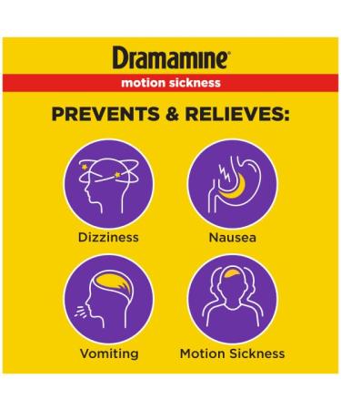 Dramamine All Day Less Drowsy Motion Sickness Relief - 40 Tablets (5 Pack) | Fast International Shipping - Buy Online on GoSupps.com