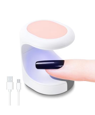 OTET UV LED Nail Lamp, Portable UV Light for Gel Nails, Mini USB Nail Dryer, Quick Dry Nail Lamp for Travel or Home DIY (Pink)