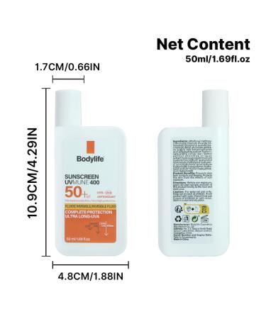 Face Sunscreen SPF 50+ Broad Spectrum SPF + Antioxidants Titanium Dioxide & Zinc Oxide Sunscreen For Sun Sensitive Skin Oxybenzone Free 1.69fl.oz - Buy Online on GoSupps.com