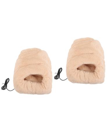 Solustre 2st electric footrest pillow heating shoes Winter foot warmers Plush-foot warmer Electric foot warmer Handwarm Foot Warmer Foot Warmer Heating Housls Office Drop Shipping Short Plush