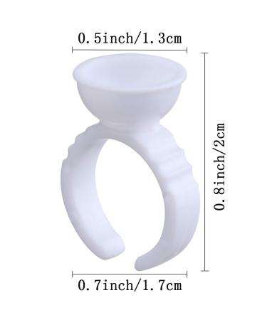 Akstore 200PCS Disposable Makeup Glue Rings - Nail Art, Tattoo, Eyelash Extension & Adhesive Pigment Holders - Buy Online on GoSupps.com