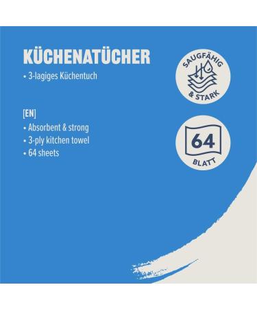 Buy Amazon Kitchen Rolls 3-Ply - 4 Rolls 64 Sheets Each White | International Shipping Available - Buy Online on GoSupps.com