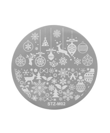 Tools Santa Claus Winter Christmas Nail Stamping Plates Stencils Molds Nail Stamp Polish Stencils (2)