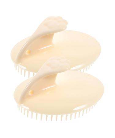 BUIFULSIC 2st Shampoo comb hair-head skin massage device Shampoo massage brush ergonomic hairbrush scalp massager hair shampoo brushed scalp massage brushes meridian massage comb cream cream