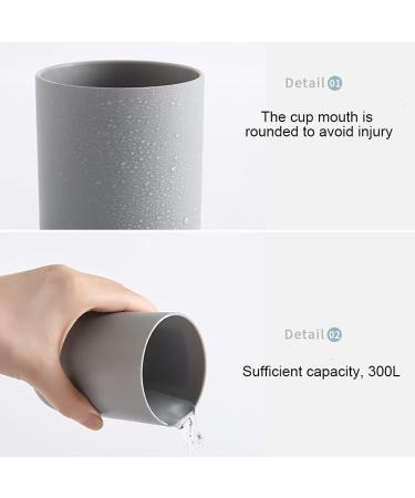 Buy Gray Plastic Toothbrush Holder Cups - Simple Style Mouthwash Brushes for Bathroom | Household Drinking Cups - Buy Online on GoSupps.com
