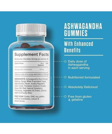 Premium Ashwagandha Gummies - 60 Vegan Supplements with Full-Spectrum Root Powder Extract | Gluten Free | Free Soul UK - Buy Online on GoSupps.com