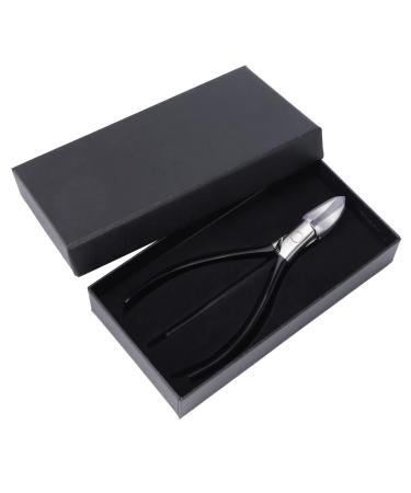 Verdant Touch Ingrown Toenail Nippers Stainless Steel Toenail Nippers and Lifter Set for Ingrown Nail Care Professional Pedicure Tools Black