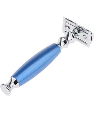 Luxury Blue Shaving Set - Safety Razor Brush & Alloy Stand | Premium Grooming for Men - Buy Online on GoSupps.com