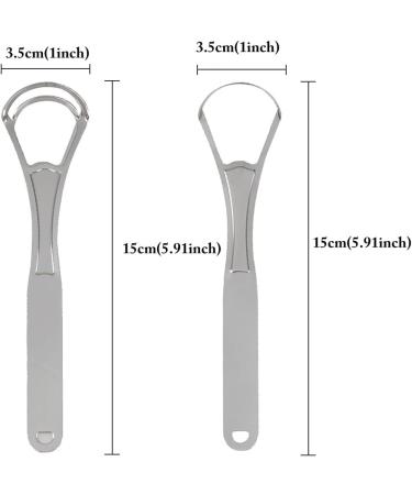 U-Shaped Tongue Brush - 2 Pack Stainless Steel Tongue Scraper for Adults | Double & Single Layer Oral Hygiene - Buy Online on GoSupps.com