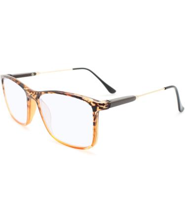 2SeeLife Tortoise Shell Rectangular Reading Glasses for Men - Sturdy Orange 1.5x Wide Readers | Clear Vision For All Face Types - International Shipping Available - Buy Online on GoSupps.com