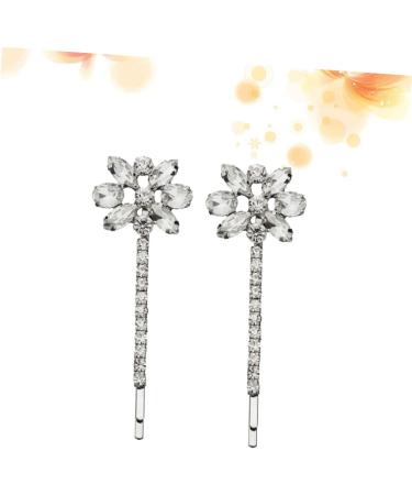minkissy Rhinestone Bobby Hairpins Bobby for Women Bling Bobby Crystal Hair Pin Decorations Metal Hair Clips for Women Hairpins Hair for Women Trendy Hair Clips Ponytail Miss Girl - Buy Online on GoSupps.com