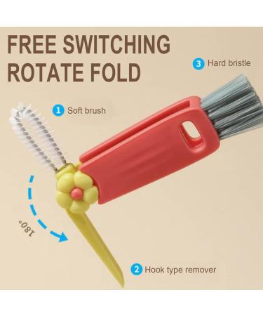 piuryue Multifunctional Bottle Tight Spaces Cup Crevice Cleaning Brush Portable Cup Lid Cleaner with Brush Easy Install Easy to Use - Buy Online on GoSupps.com