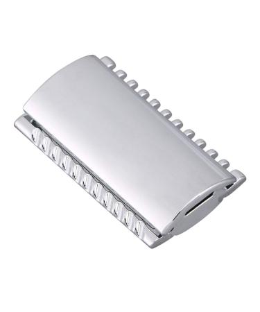 Beaupretty Zinc Alloy Manual Shaving Safety Razor Head Replacement Head Double Metal Durable Razor Head Shaving Tool Alternative Comb Head without for Home Salon (Pattern 1)