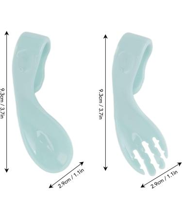 Baby Training Fork Spoon Toddler Utensils Self Feeding Learning Spoons Short Handle Food Grade PP Easy To for Travel - Buy Online on GoSupps.com