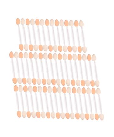 NOLITOY Girls Accessories 50pcs Two-color Eyeshadow Brush Eye Shadow Cosmetic Wand Sponge Eyeshadow Double Brush Woman Girl