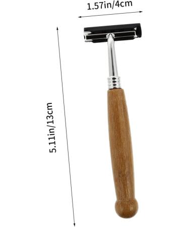 Fomiyes Bamboo Grip Manual Beard Shaver - 4-Piece Double-Edged Razor for Body & Back Hair Removal - Buy Online on GoSupps.com