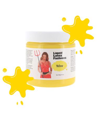 Liquid Latex Fashions - Ammonia-Free Liquid Latex Paint for Adults & Kids | Yellow 4 Oz | Ideal for Parties & Cosplay - Super Flexible - Buy Online on GoSupps.com