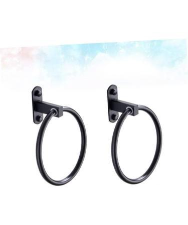 OSALADI 2pcs Ring Punch Hanging Holder Home Rack Aluminum Round Bathroom Space for Black Towel - Buy Online on GoSupps.com