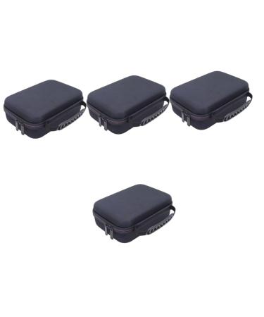 Minkissy 4 pieces storage bag for haircutting hard razor bag Father birthday face rasier suitcase bag for barraumier shockproof shock -resistant shaving container hair clip scissors