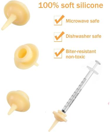 Vibury Mini Pet Feeding Syringes - 12 Silicone Nipples for Puppies Dogs & Cats - Ideal for International Shipping - Buy Online on GoSupps.com