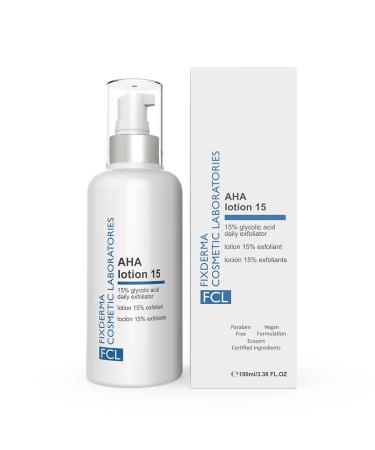 Fixderma fcl aha lotion 15 for dry itchy and rough skin |Peeling lotion |Removes hard and dark skinHydrated the skin |Younger & radiant skin |Without parabens - 100ml