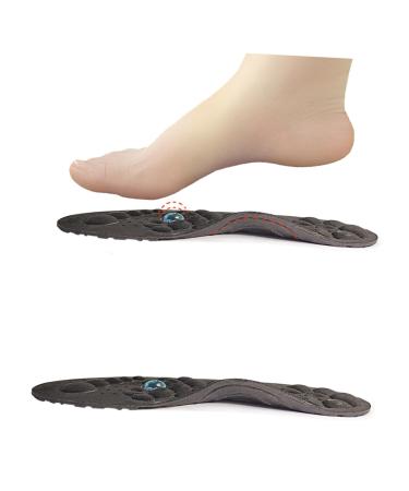 FRCOLOR 1 Pair Magnetic Insoles Sports Insoles for Plantar Acupressure Insoles Magnets Magnet Shoe Insoles Full Length Orthotic Inserts Foot Care Insoles Massaging Insoles Flat Breathable Black M