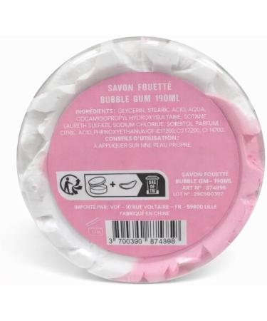 Savon Fouett 190 ml Senteur Bubble Gu Nettoie Hydrate et Adoucit la Peau Texture Cr meuse Id al Douche Bain & Rasage Soin Cocooning Bubble Gum 190 g (Lot de 1) - Buy Online on GoSupps.com