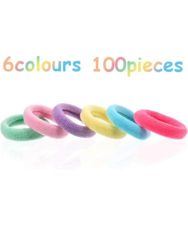 zhoushengmeizhuang 100 Pieces Hair Ties for Baby Girls Toddler Kids Hair Ties Soft Elastic Hair Bands Mini Ponytail Holders Baby Seamless Hair Bands for Kids - Buy Online on GoSupps.com