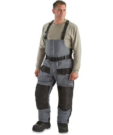 Guide Gear Men's Insulated Snow Pants Bib Overalls - Waterproof and Ski Pants (Black/Gray, Size Large) - Buy Online on GoSupps.com
