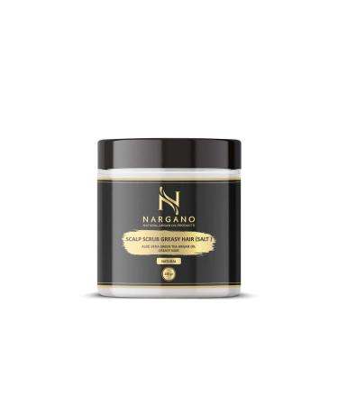 Nargano Scalp scrub with salt for oily hair Aloe Vera green tea and argan oil 250g