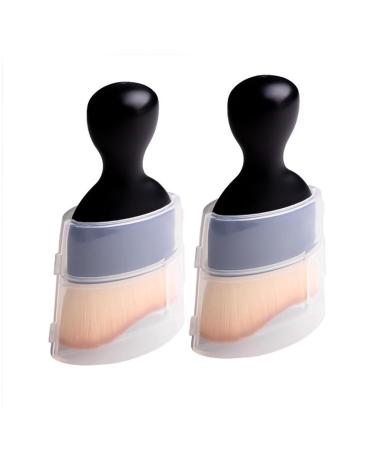 Miaija 2Pieces Tanning and Makeup Brush Easy to Carry Concealer Brush Premium Quality Blending Brush Body Kabuki Foundation Brush for Makeup Beginner