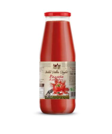 Antiche Fattorie Templari Tomato Past | Ancient Templar Farms | 12 x 680g Bottles | Gluten Free | Organic Agriculture | Certificate of Food Excellence | Cilento and Piana del Sele Tomatoes | Gift Idea