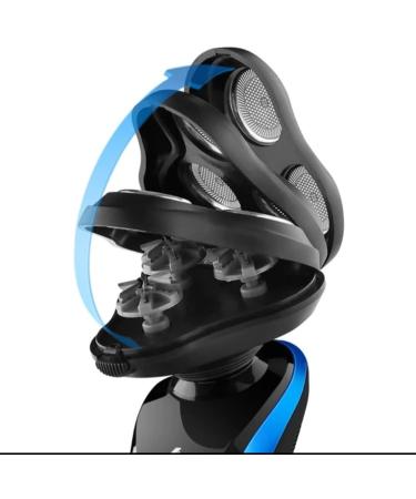 Electric Shaver for Men Rechargeable Wet/Dry Waterproof Cordless Portable Ideal Gift Beard Shaver Head shaver 4D Rotary 4-in-1 Face Nose Hair Trimmer - Buy Online on GoSupps.com