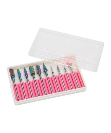 Professional Manicure Drill Set - Stainless Steel Nail Lathe with 10 Art Grinding Heads for Dead Skin & Polishing - Buy Online on GoSupps.com
