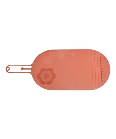 Silicone Makeup Pad Cleaning Tool for Cosmetic Brushes | Brush Clean Pad for Cosmetic Brushes Multifunctional Portable Cosmetic Brush Scrubber Mat Pad brown