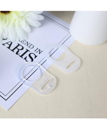 Buy TSTFADAC Silicone Button Ring 2-Piece Pacifier Adapter & Chain | Silicone Baby Dummy Holder Clip | Best Silicone Pacifier Ring for Moms (White) - Buy Online on GoSupps.com