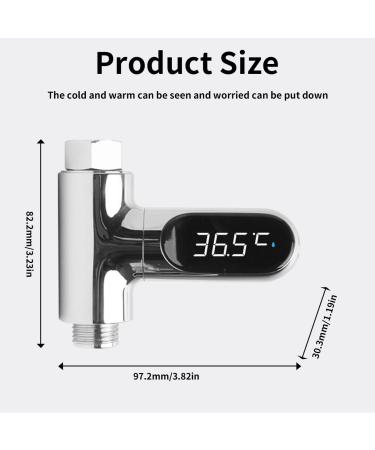 Ipalmay LED Digital Baby Bath Water Thermometer- Real-Time Flow Monitor, 360 Rotating Screen, Self-Generating, 0-100 Temperature Range for Kids, Elderly, Pets - Buy Online on GoSupps.com