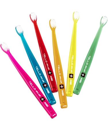 3x Tello Brush Ultra Soft 4480 - Super Soft Manual Toothbrush for Kids with Rounded NOLLEX Bristles - Random Color - Ideal for Gentle Oral Care - Buy Online on GoSupps.com