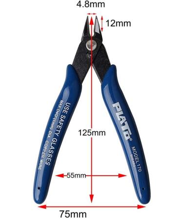 nuosen Wire Cutter Craft Wire Precision Electrical Cable Cutter Cutting Plier Side Snips Flush Cutter Diagonal Pliers Cutting Pliers Tool for Coil Making Home DIY Jewelry Type a - Buy Online on GoSupps.com