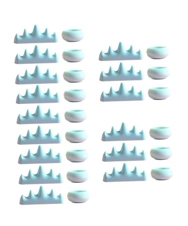 minkissy 5 Sets Nail Art Brush Cup Makeup Brish Holder Candle Holder Nail Stand Press on Pedicure Paint Brush Rest Sponge Paint Brush Nail Art Pen Holder Gel Makeup Brush Plastic Manicure