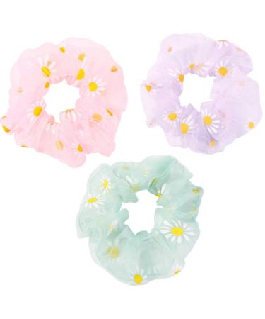 7pcs Elastic Hair Ties & Bobbles - Organza Rings for Women & Kids | Summer Pool Party & Spa Accessories (Mixed Colors) - Buy Online on GoSupps.com