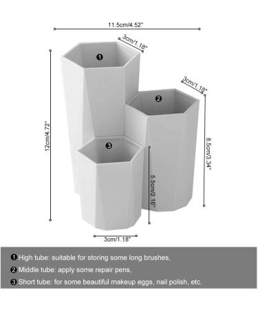 Anncus 3 Colors Simple Stylish Women Makeup Brush Holder Bucket Eyebrow Pencil Eyeliner Storage Box Without Brush Multi-size Durable - (Color: Khaki) - Buy Online on GoSupps.com