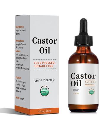 Huile de ricin biologique pour les cheveux les cils et le visage huile de ricin pure biologique press e froid non raffin e bouteille en verre de 60 ml