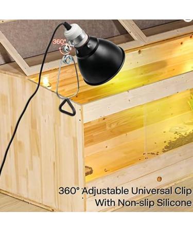 LytLStrox 200W Reptile Heat Lamp Holder Set Lampshade Clip and BS Plug for E27 UVA/UVB Bulbs Ideal Fixture for Tortoise Lizard Snake Spider Chick Pets in Terrariums - Buy Online on GoSupps.com