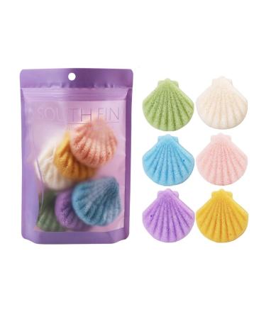 Beaupretty 6pcs Natural Konjac Facial Sponges - Reusable Shell Shape for Deep Cleansing, Exfoliating, and Massage | Face Sponge Set - Buy Online on GoSupps.com