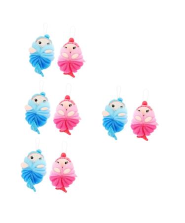 FRCOLOR 8 Pcs Bath Ball Mermaid Bath Loofahs Shower Ball Body Scrubber Exfoliating Mesh Puff Childrens Bath Poufs Cleaning Clean Body Wash Bath Shower Loofah Ball Foam Ball Newborn Sponge