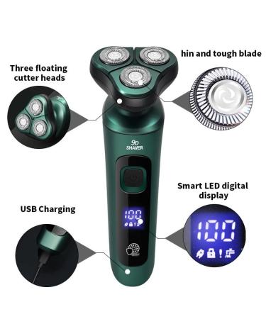 Head Shavers for Bald Men - 4 in 1 Smart Electric Razor with LCD Display USB Rechargeable & Washable | Multi-function Beard Knife - Buy Online on GoSupps.com