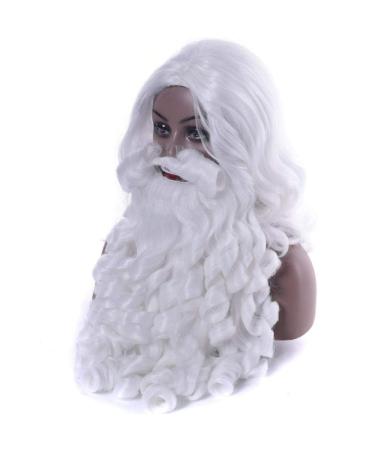 BGHJUE Adult Santa Claus Wig | Heat Resistant Synthetic Hair with Side Fringe | Glueless Full Hairpiece for Women - Buy Online on GoSupps.com