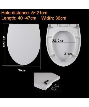 Toilet Seat Toilet Lid Made of Urea-Formaldehyde Resin Slow Thickening V-Shape Universal Cover Toilet Plate Toilet Seat (White 40 47 x 36 cm) White 40 47*36cm - Buy Online on GoSupps.com